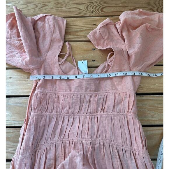 NWT Jonathan Simkhai Wilder Gauzy Cotton Midi Dress Size 2 Women’s Mauve - Picture 8 of 8